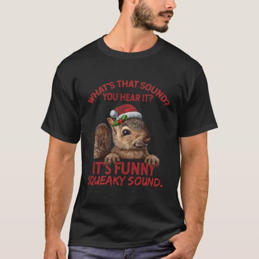 クリスマスおもしろいのキイキイおもしろいイだ Tシャツ (正面)