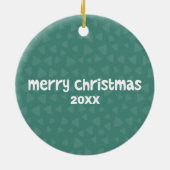 クリスマスおもしろいのサメ セラミックオーナメント (裏面)