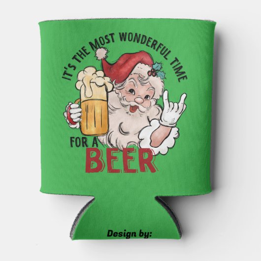 クリスマスおもしろいのサンタクーラーボックス 缶クーラー (正面)