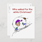 クリスマスおもしろいのジョーク シーズンポストカード (正面/裏面)