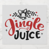クリスマスおもしろいのジングルのジュース単語のアートパーティー リキュールボトルラベル (シングルラベル)