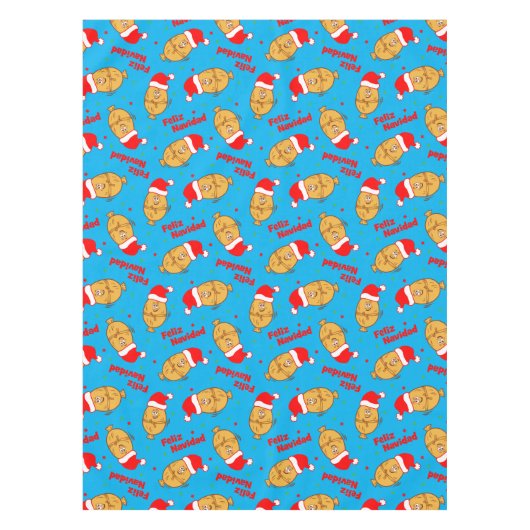 クリスマスおもしろいのタマレス模様 テーブルクロス (正面)