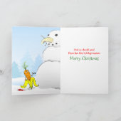 クリスマスおもしろいのニンジンが消えたバナナ シーズンカード (内部)