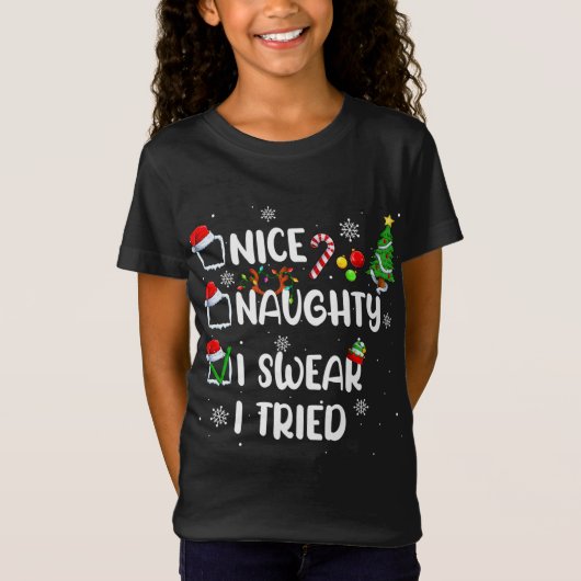 クリスマスおもしろいのパジいけなムを試してみた Tシャツ (正面)