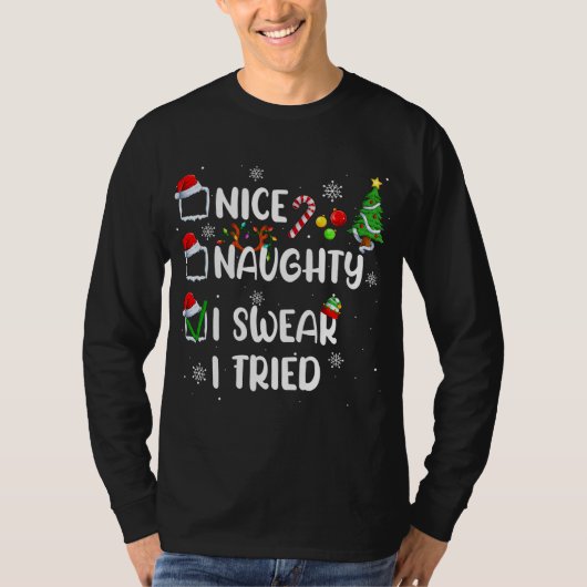 クリスマスおもしろいのパジいけなムを試してみた Tシャツ (正面)