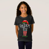 クリスマスおもしろいのパパ小妖精や小人マッチング Tシャツ (正面フル)