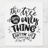 クリスマスおもしろいのパーティーを点灯させる ワインラベル (シングルラベル)