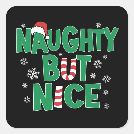 クリスマスおもしろいのユーモアをいけな冗談で言う スクエアシール (正面)