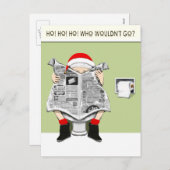 クリスマスおもしろいの休日の漫画 シーズンポストカード (正面/裏面)