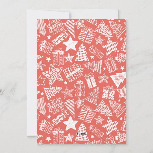 クリスマスおもしろいの写真が必要な唯一のギフト シーズンカード (裏面)