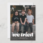 クリスマスおもしろいの写真を独身の見た シーズンカード (正面)