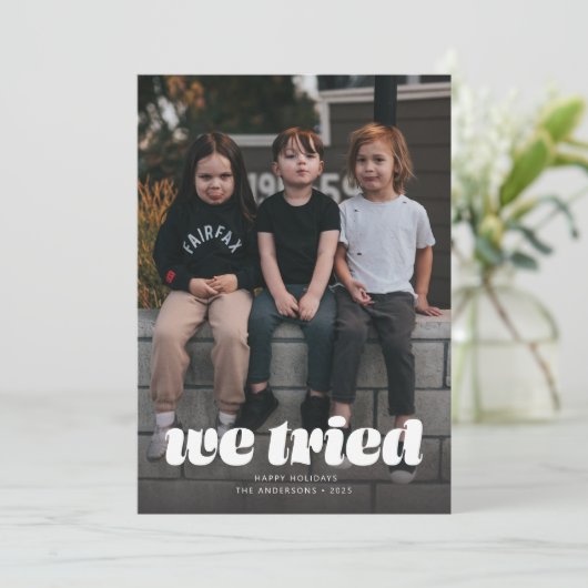 クリスマスおもしろいの写真を独身の見た シーズンカード (スタンド正面)