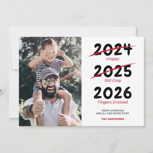 クリスマスおもしろいの写真 シーズンカード (正面)