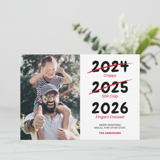 クリスマスおもしろいの写真 シーズンカード (スタンド正面)