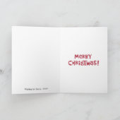 クリスマスおもしろいの匂い シーズンカード (内部)