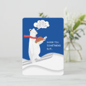 クリスマスおもしろいの台所から来たシロクマ シーズンカード (スタンド正面)