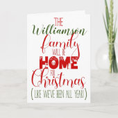 クリスマスおもしろいの大流行の家 カード (正面)