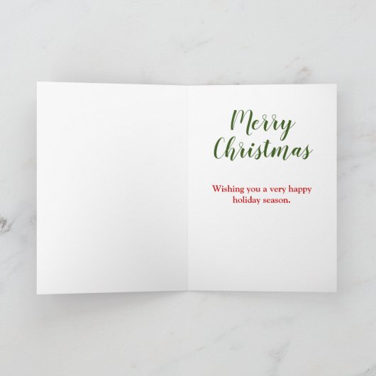 クリスマスおもしろいの大流行の家 カード (内部)