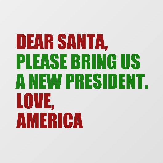 クリスマスおもしろいの政治新大統領 ウィンドウサイン (シート)