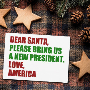 クリスマスおもしろいの政治新大統領 シーズンカード