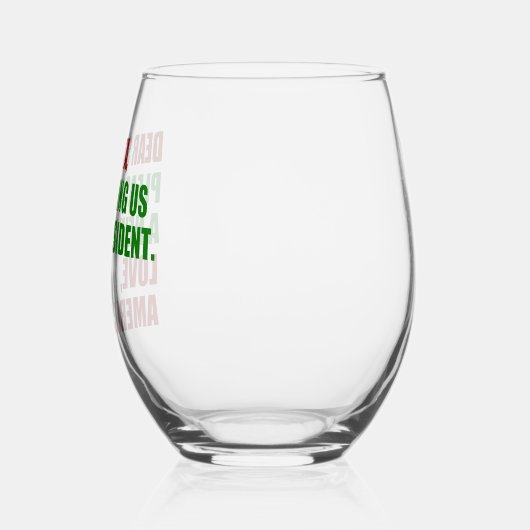 クリスマスおもしろいの政治新大統領 ステムなしワイングラス (左)