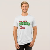 クリスマスおもしろいの政治新大統領 トライブレンドTシャツ (正面全面)