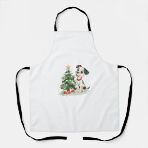 クリスマスおもしろいの朝とハッピードッグの衣装 エプロン