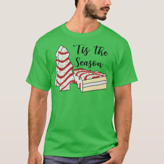 クリスマスおもしろいの木が季節のクリスマスケーキ Tシャツ