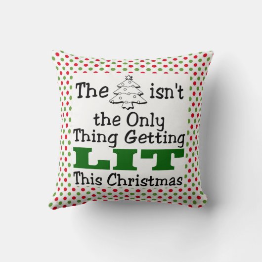 クリスマスおもしろいの木が灯るばかりではない クッション (裏面)