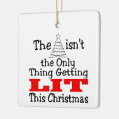 クリスマスおもしろいの木が灯るばかりではない セラミックオーナメント (左)