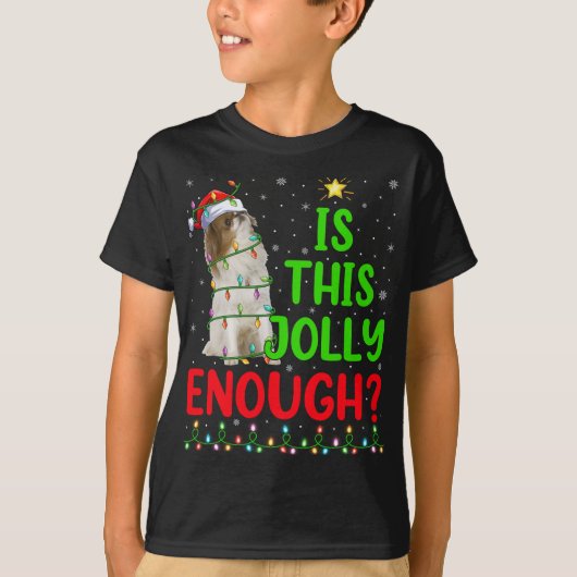クリスマスおもしろいの木はこの程すてき度のあご日本のだ Tシャツ (正面)