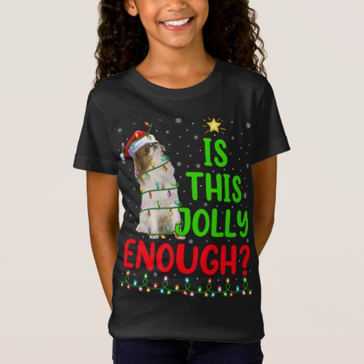 クリスマスおもしろいの木はこの程すてき度のあご日本のだ Tシャツ (正面)