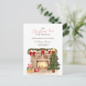 クリスマスおもしろいの木は居心地の良い冬の動きを移動 案内ポストカード (スタンド正面)