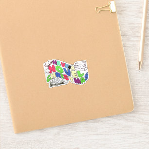 クリスマスおもしろいの本読本のための波打つ文字 シール