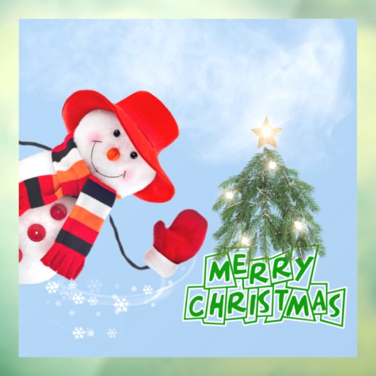 クリスマスおもしろいの笑顔の雪だるまウィンドウの愛着 ウィンドウサイン (シート3)