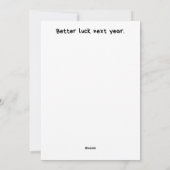 クリスマスおもしろいの説明ができるキャットサンタ シーズンカード (裏面)