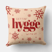 クリスマスおもしろいの雪が降り注ぐIt Hygge クッション (裏面)