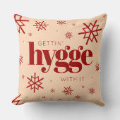 クリスマスおもしろいの雪が降り注ぐIt Hygge クッション (正面)