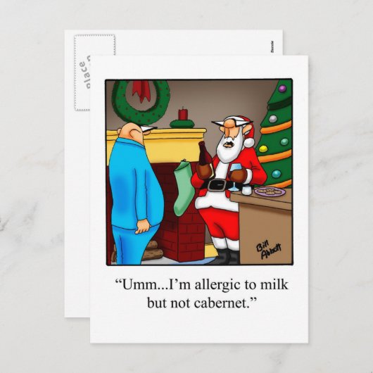 クリスマスおもしろいはがき シーズンポストカード (正面/裏面)