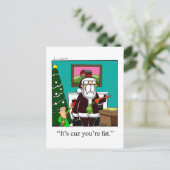クリスマスおもしろいはがきCuz Your Fat Santa シーズンポストカード (スタンド正面)