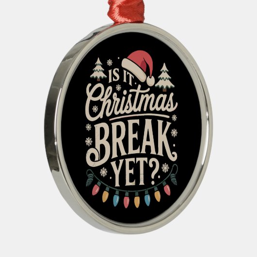 クリスマスおもしろいはクリスマス休暇だが先生 メタルオーナメント (右)