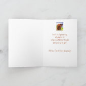 クリスマスおもしろいはユーモアの裏腹で馬を扱う シーズンカード (内部)