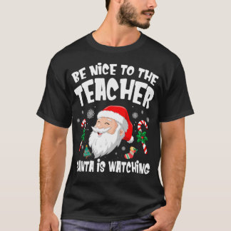 クリスマスおもしろいは先生サンタはWaに優しい Tシャツ