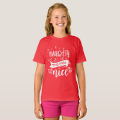 クリスマスおもしろいは新しいけないニース・モノグラム Tシャツ (正面フル)