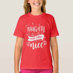 クリスマスおもしろいは新しいけないニース・モノグラム Tシャツ