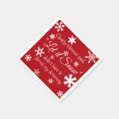 クリスマスおもしろいは雪の皮肉を言う スタンダードカクテルナプキン (角)
