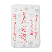 クリスマスおもしろいは雪の皮肉を言う バスマット (正面縦)