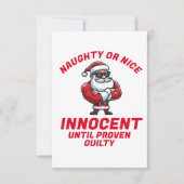 クリスマスおもしろいまいけなたはニース – それを証明しなさい！ カード (正面)