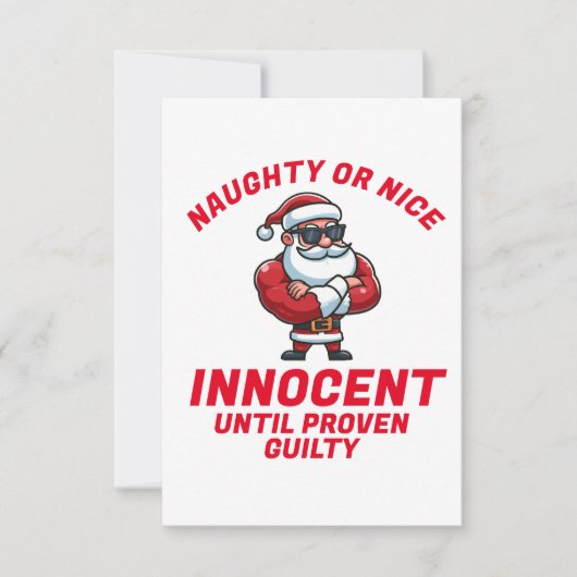 クリスマスおもしろいまいけなたはニース – それを証明しなさい！ カード (正面)