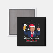 クリスマスおもしろいを作り直すクリスマス素晴らし切り株 マグネット (正面/裏面)